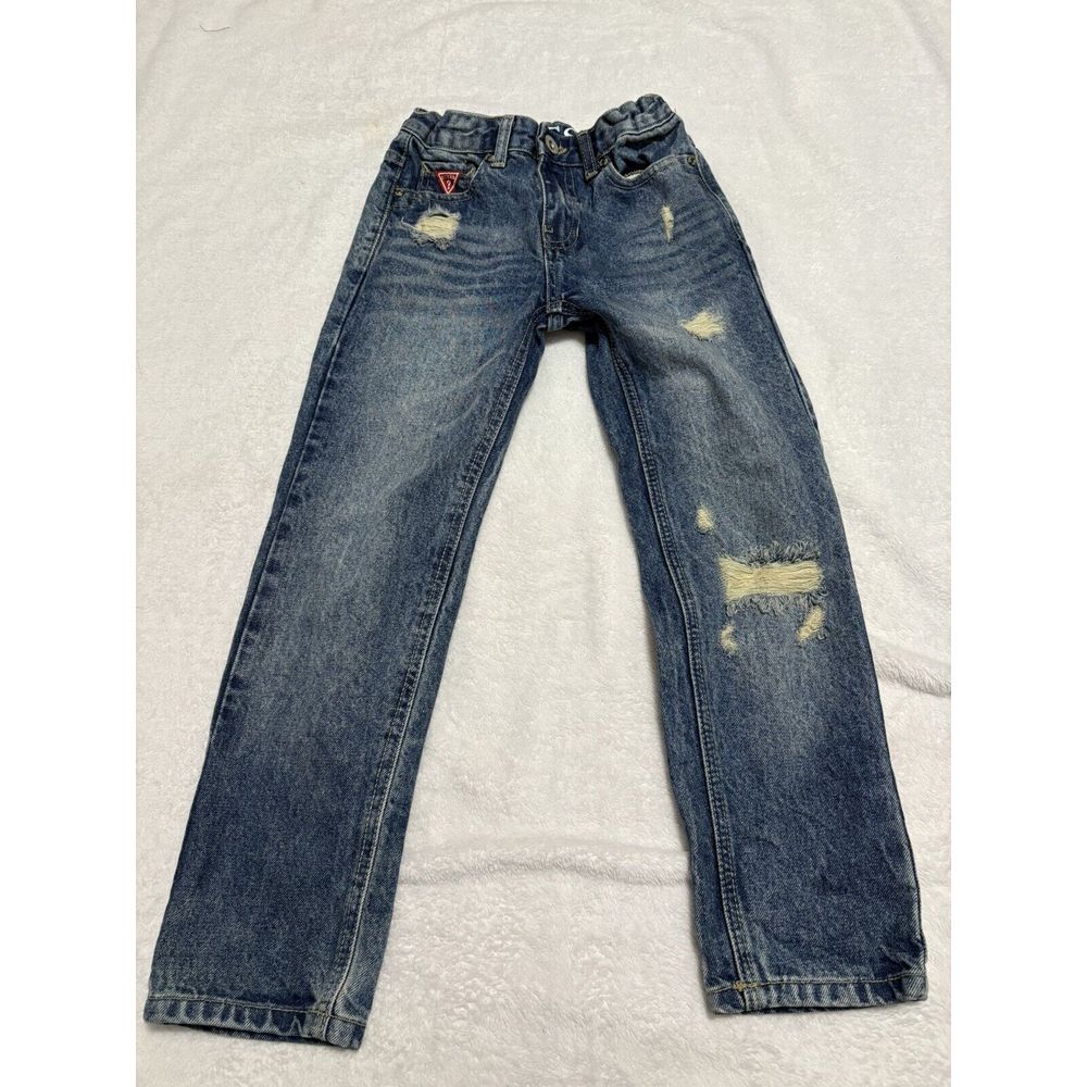 Boys Size 10 Guess Jeans Straight Distressed - Picture 1 of 4